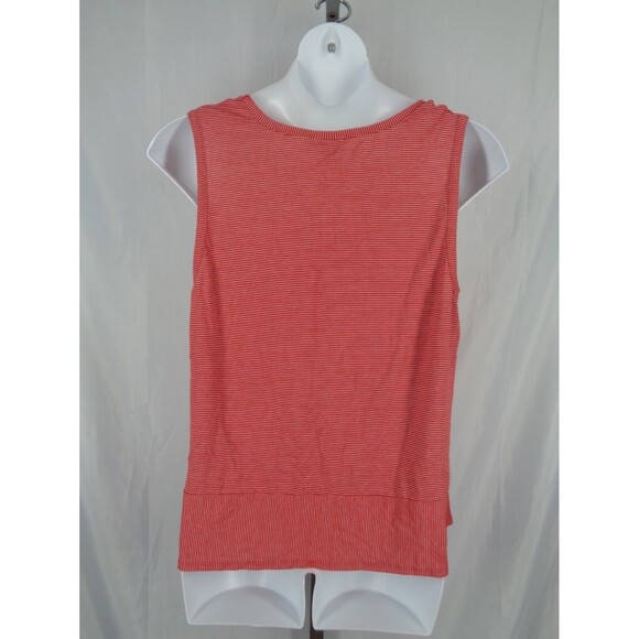 ModCloth Red Stripe Twist Front Sleeveless Tank Top Plus Size 2X - Picture 2 of 7